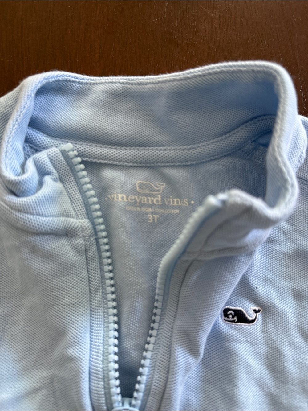 Vineyard Vines Light Blue Baby Quarter-Zip Pullover - Picture 2 of 6